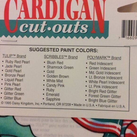 vintage Cardigan holiday Xmas‎ Fabric cutouts🌈5 for $25 - Picture 8 of 10